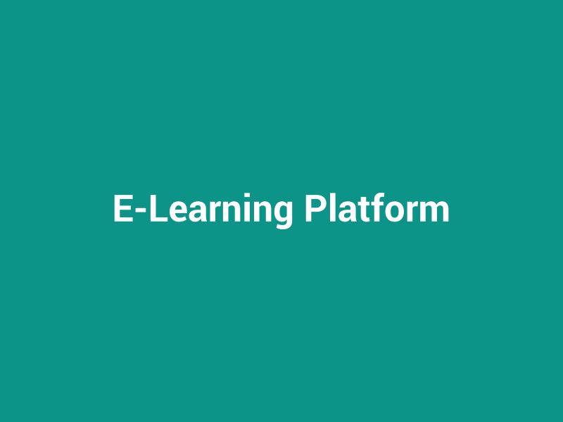 E-learning platform interface