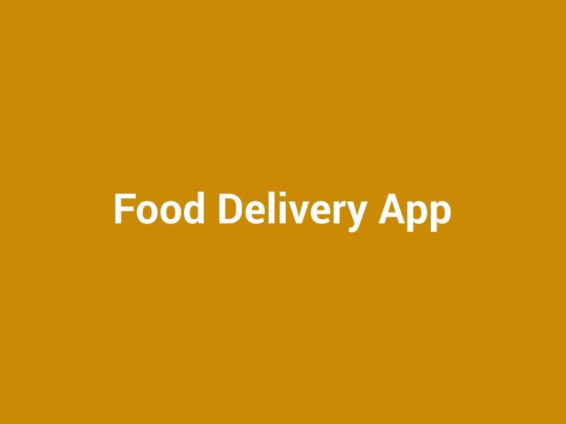 Food delivery app interface