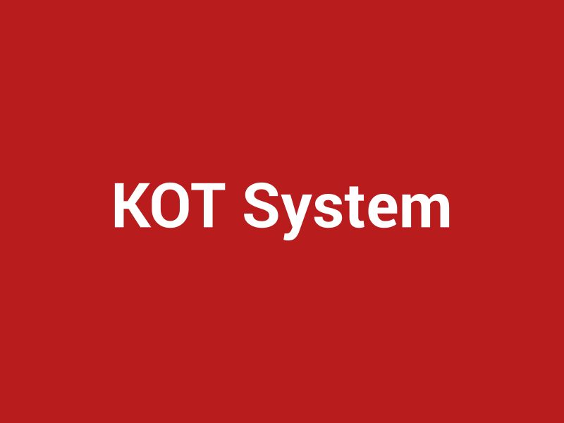KOT system dashboard